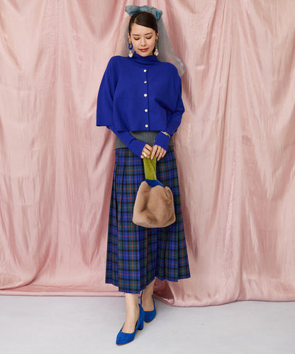 58-5669【FONT LAB】バイカラーボトルネック×ケープアンサンブル