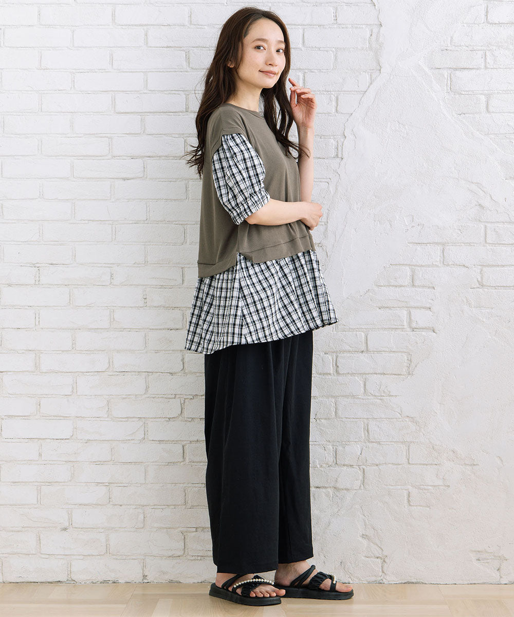 【sabstreet bis】【web限定】 チェック切替プルオーバー【先行予約】