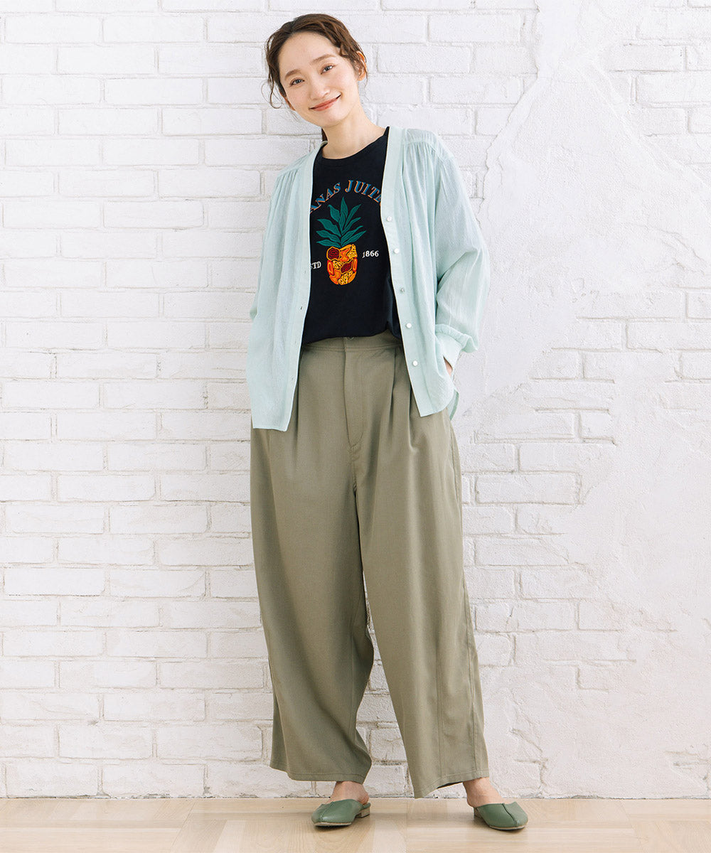 01-6719　FONTLAB 気流染めシャツカーディガン【先行予約】