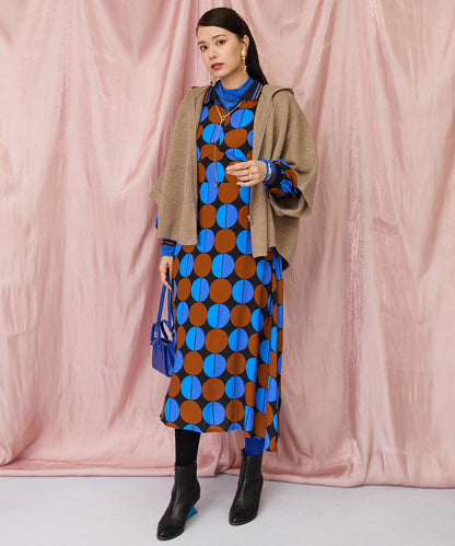 23-5230【FONT LAB】Wジャガードポンチョフーディコーディガン