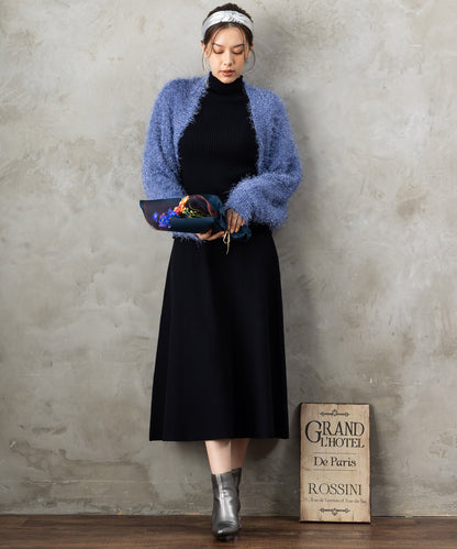 14-5887【FONT LAB】ミラノリブニットフレアスカート