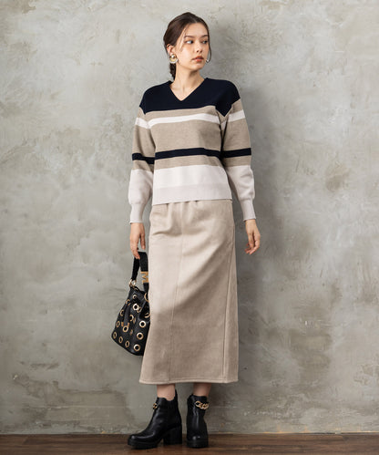 【JETSET SOLO PLUS】マシュマロタッチミラノVネックニット