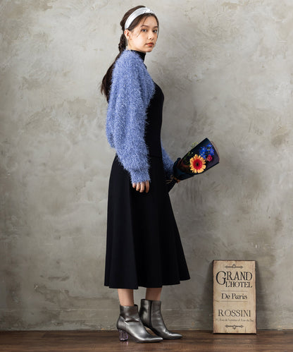 14-5887【FONT LAB】ミラノリブニットフレアスカート