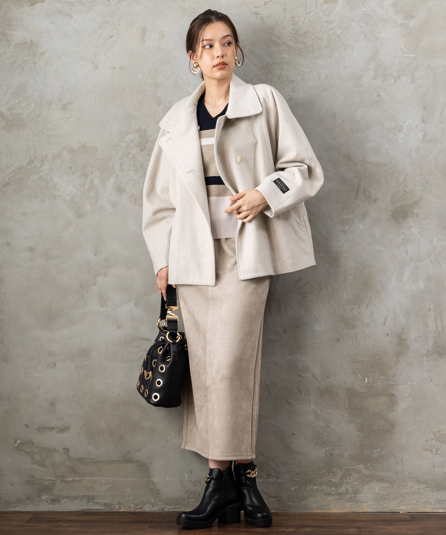 【JETSET SOLO PLUS】マシュマロタッチミラノVネックニット