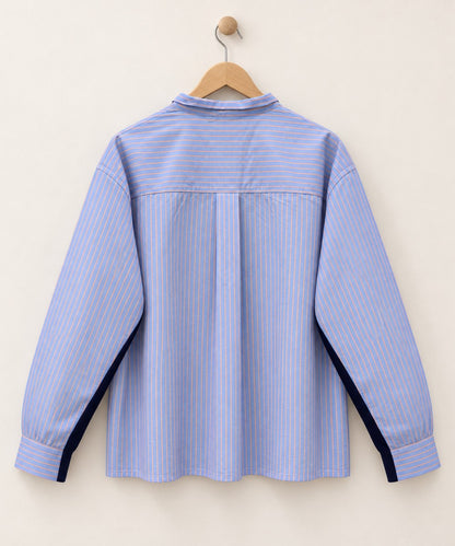 50-1349BLANC basque [Rogique]布帛ドッキングニットカーディガン【先行予約】
