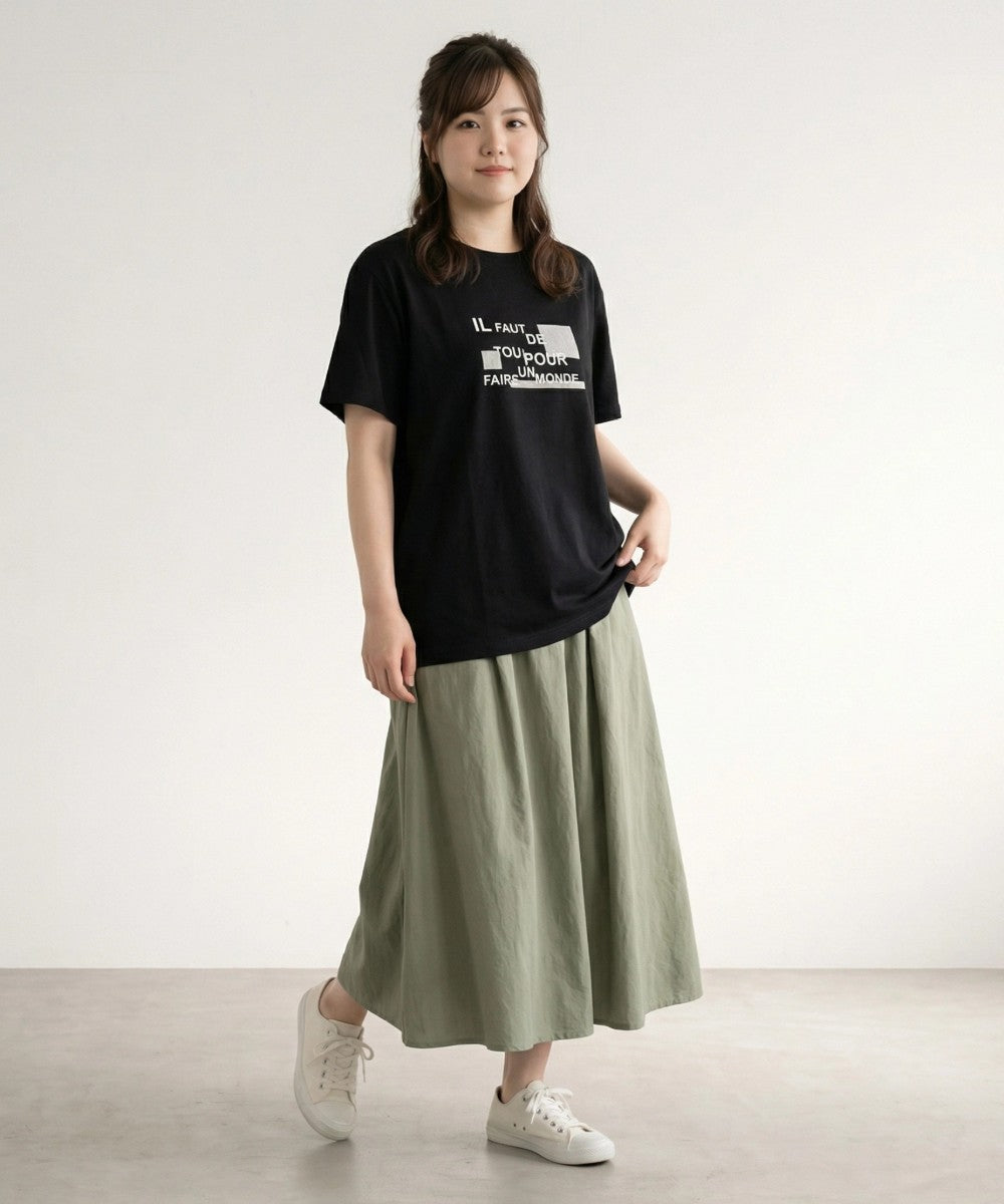 【sabstreet bis】【web限定】 箔×ロゴプリントTシャツ
