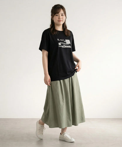 【sabstreet bis】【web限定】 箔×ロゴプリントTシャツ