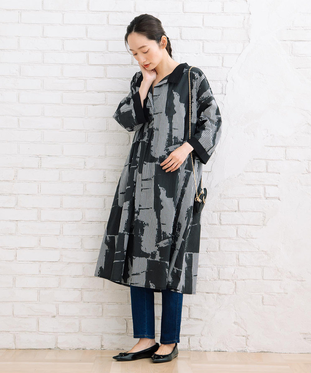 K COLLECTION ギンガムチェック×プリントワンピース