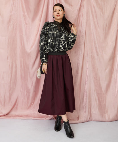 01-5923【FONT LAB】グラフィカルレターリングプリントブラウス