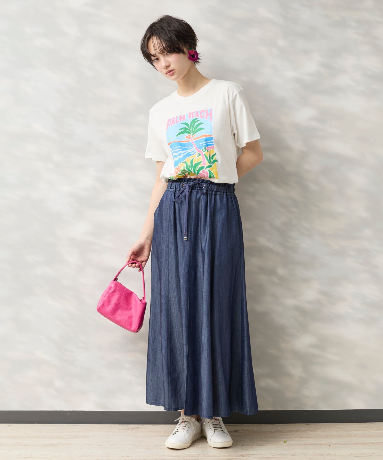 【COMPANIA FANTASTICA】PALM BEACHプリントTシャツ