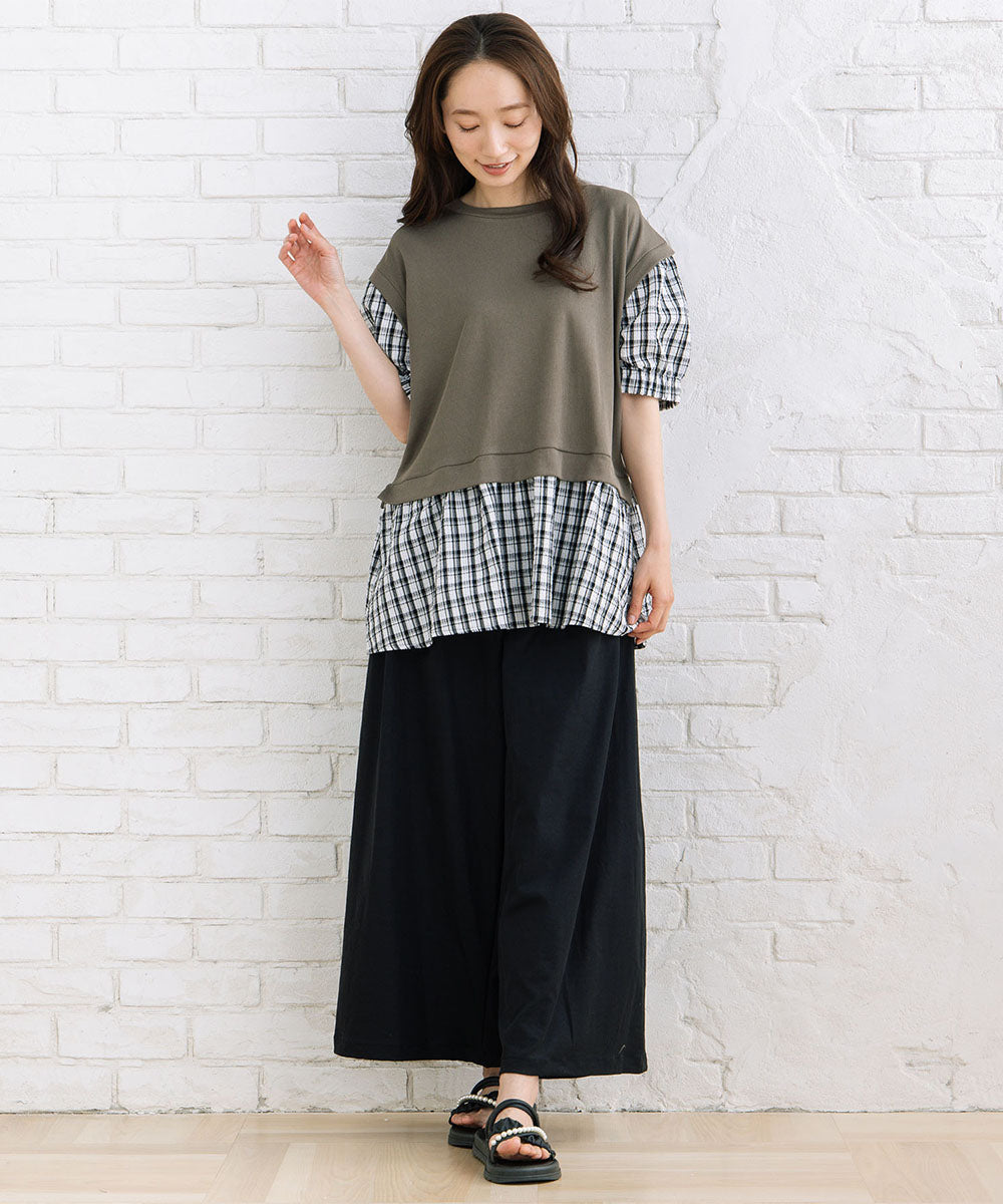 【sabstreet bis】【web限定】 チェック切替プルオーバー【先行予約】