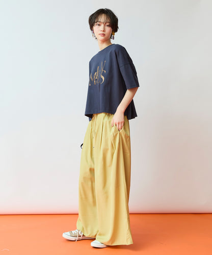 【FONT LAB】ワイドシルエットメタリックロゴＴシャツ