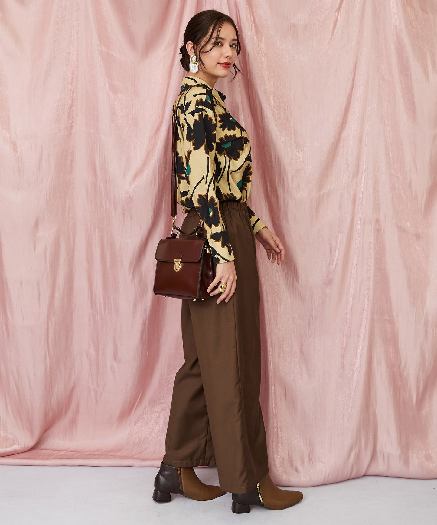 01-5918【WILD PONY】ビッグフラワープリントシャツ