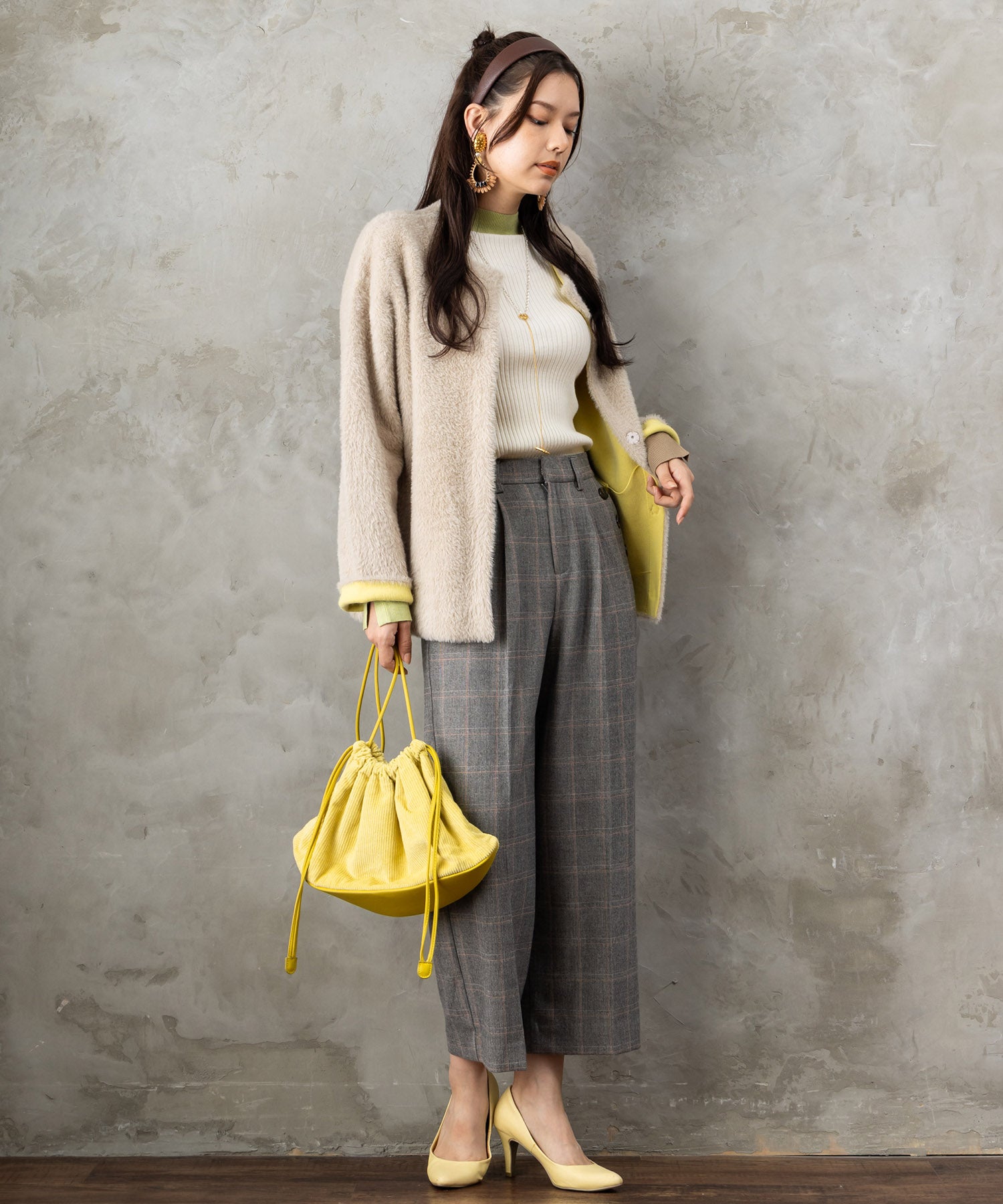 【FONT LAB】ダブルフェイスフェザーコーディガン’25