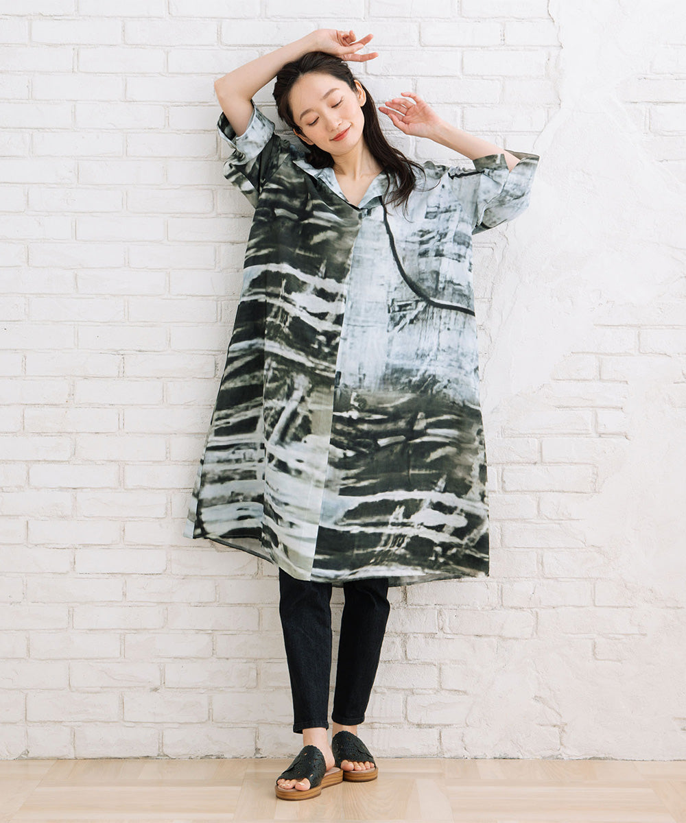 K COLLECTION フォトグラフプリントワンピース