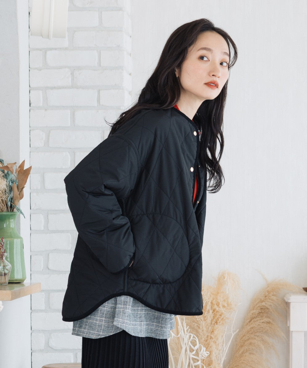 ファー×キルティングリバーシブルショートコート【先行予約】