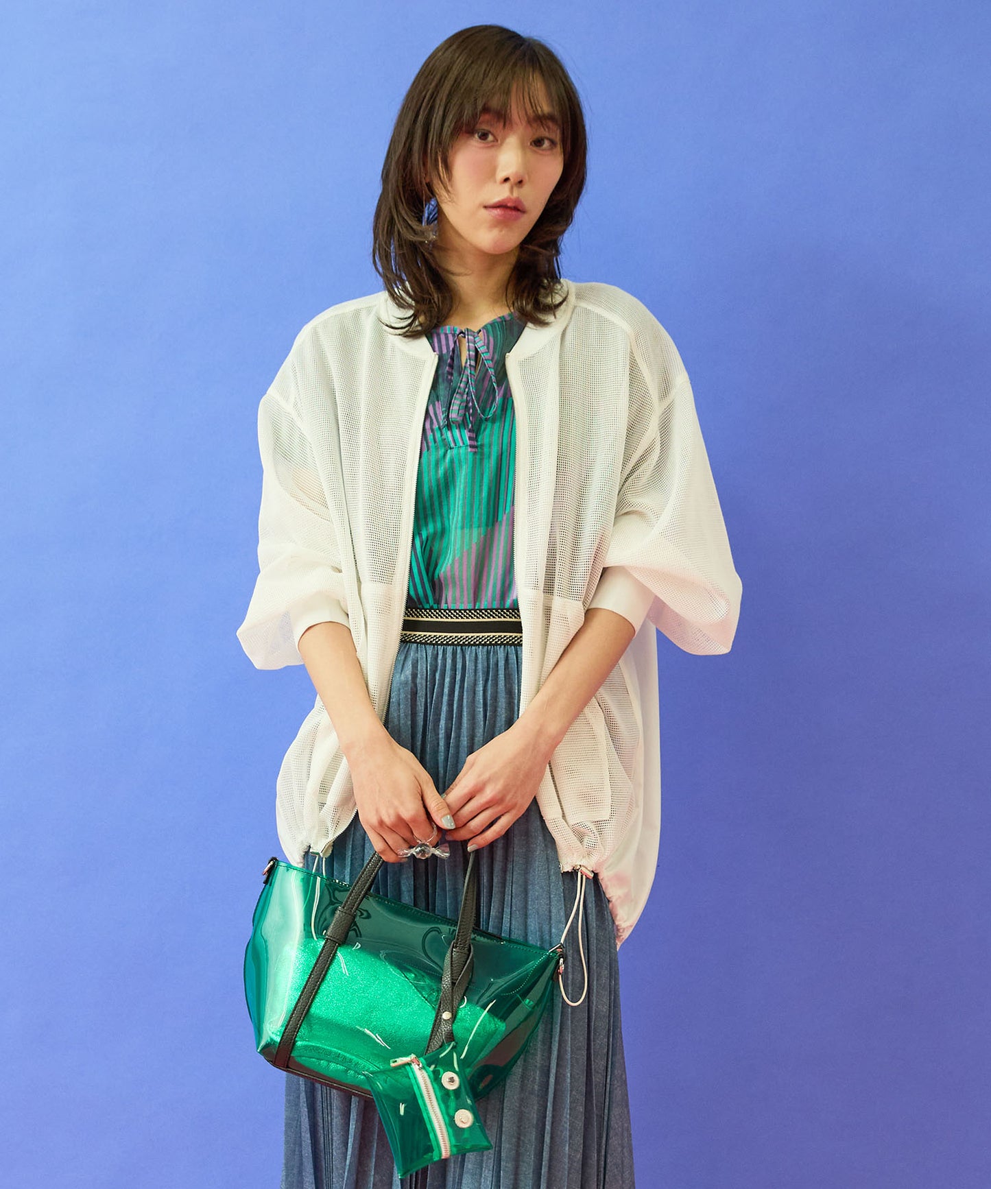 【RIPANI】PVC×レザーミニトートBAG