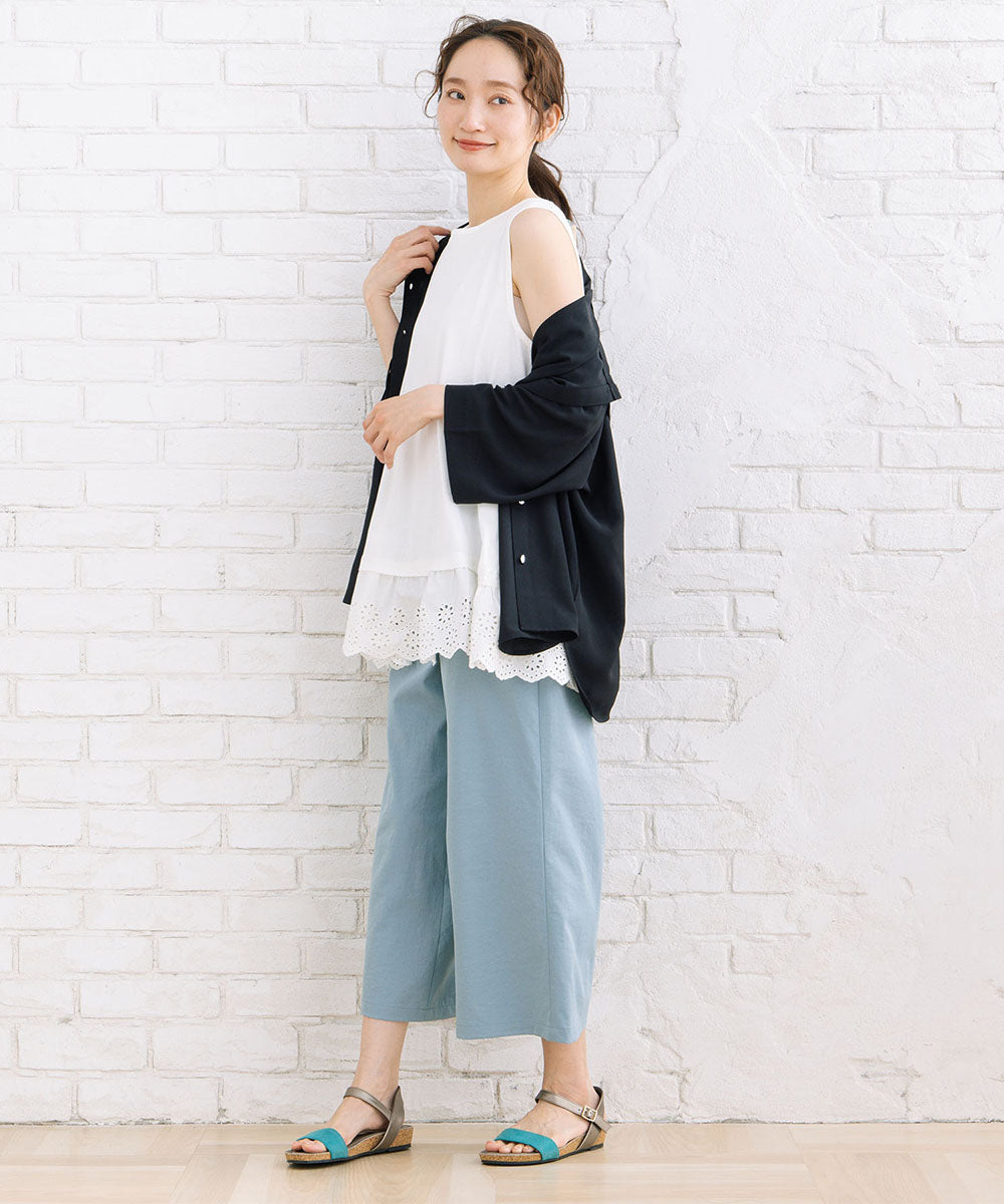 【sabstreet bis】【web限定】 裾刺繍レースタンクトップ【先行予約】