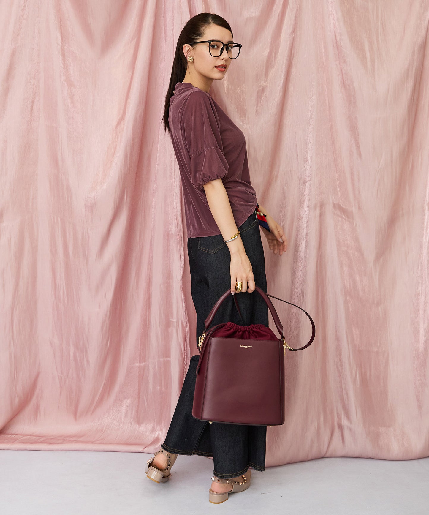 12-5900【FONT LAB】フリンジワイドデニム’25