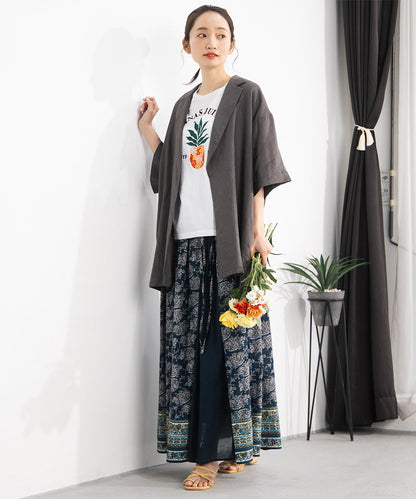 20-5464　[Rogique]リネンハーフスリーブジャケット【先行予約】