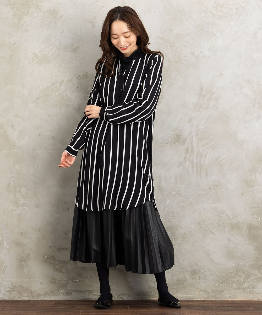 KAFFE アソートプリントシャツチュニック