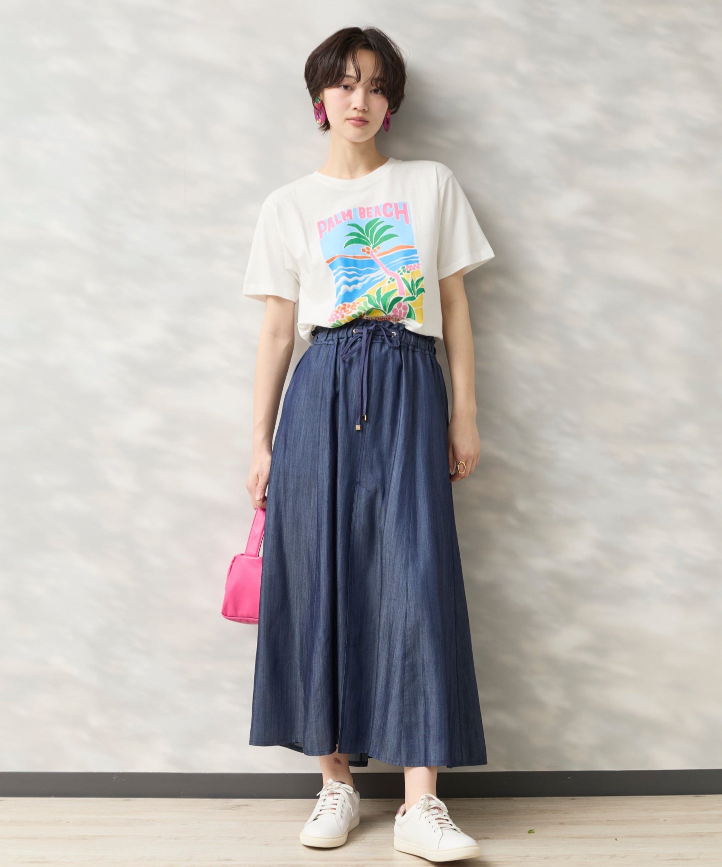 【COMPANIA FANTASTICA】PALM BEACHプリントTシャツ