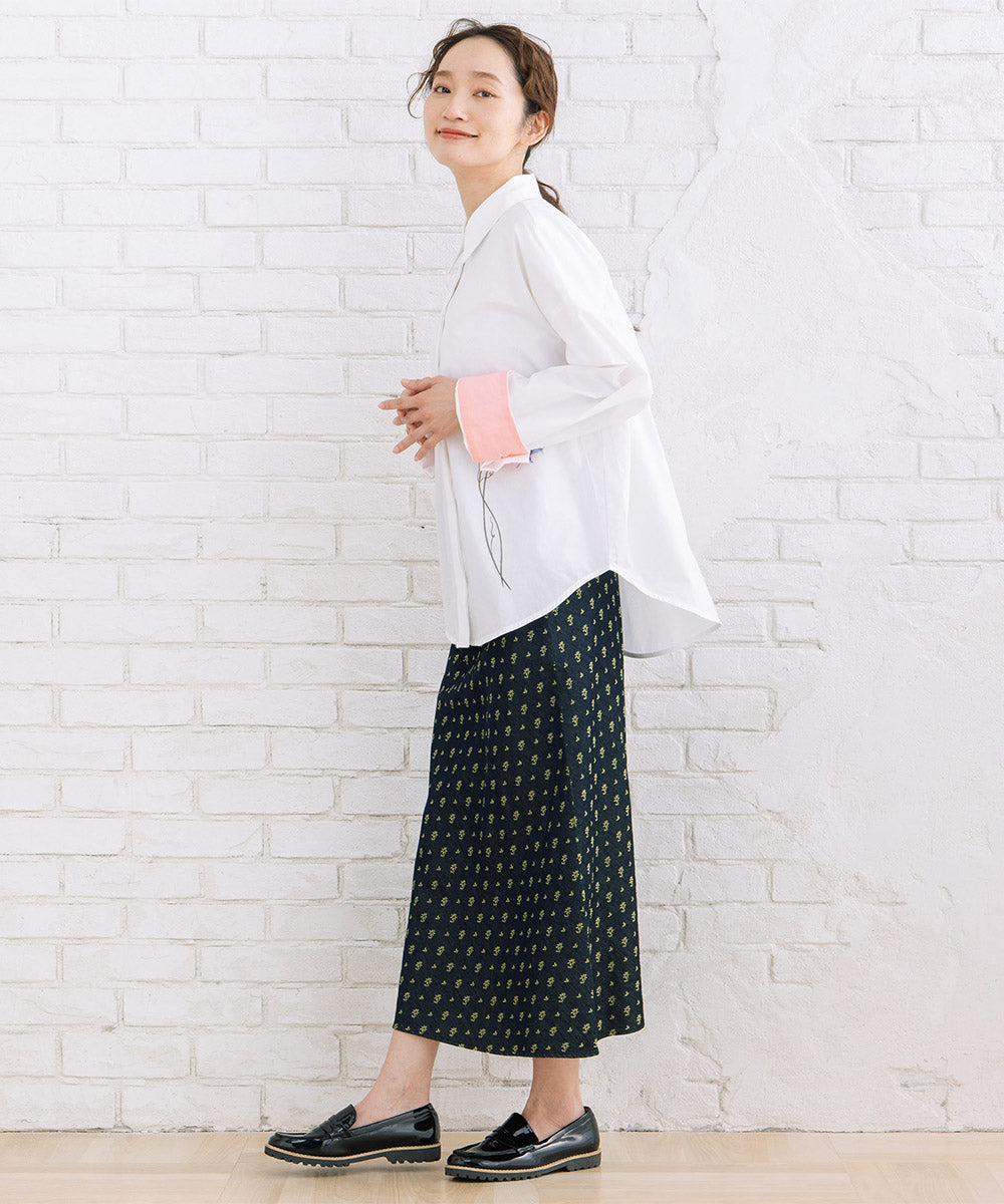 NUMPH ドローイングフラワープリントシャツ