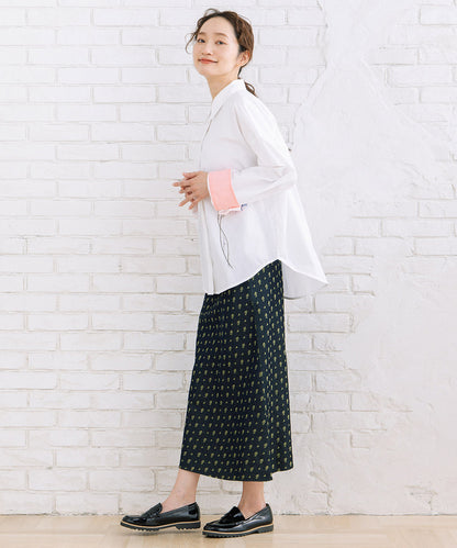 NUMPH ドローイングフラワープリントシャツ