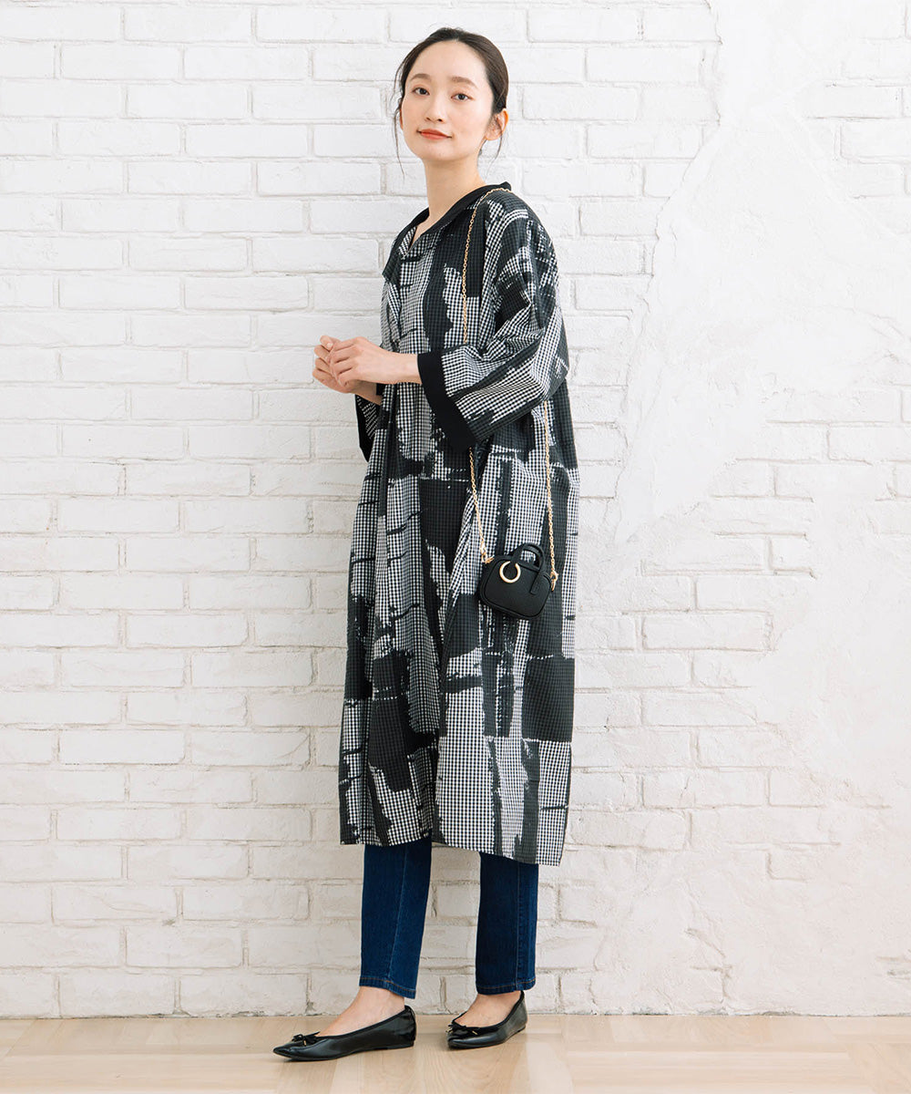 K COLLECTION ギンガムチェック×プリントワンピース