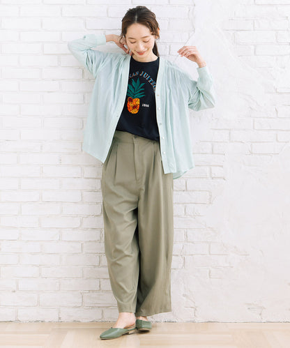 01-6719　FONTLAB 気流染めシャツカーディガン【先行予約】