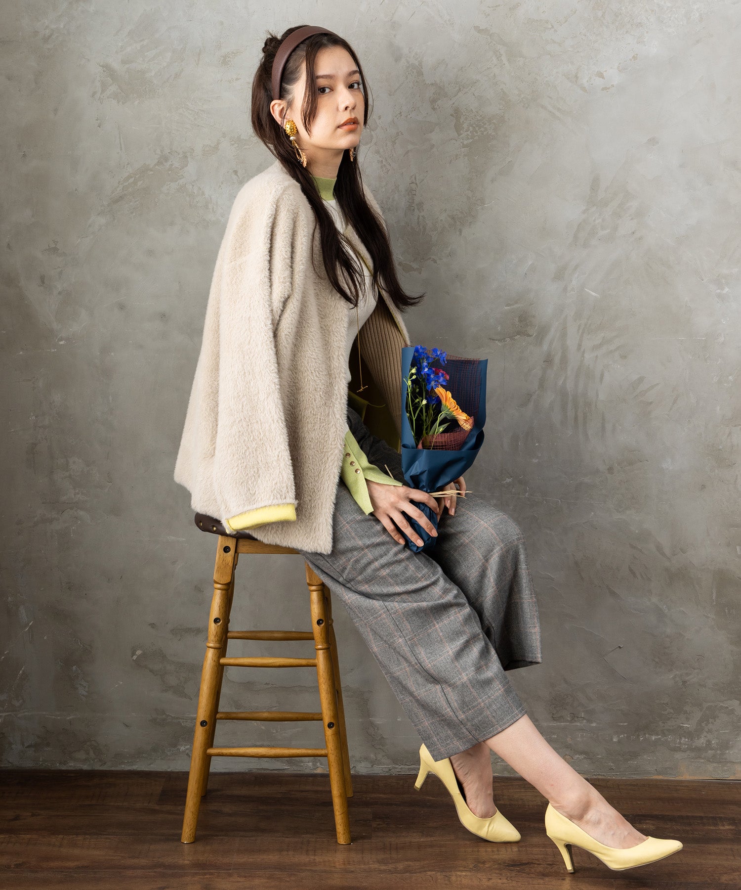 【FONT LAB】ダブルフェイスフェザーコーディガン’25