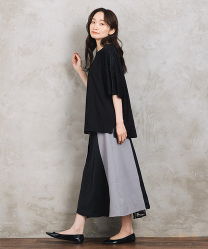 BLANC basque [Rogique]アシンメトリーラップ風レースドッキングスカート【先行予約】