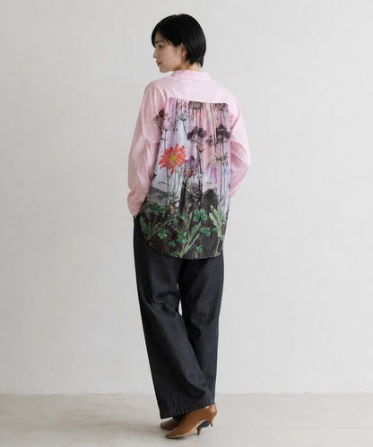 【NUMPH】バックボタニカルフォレストコンビシャツ