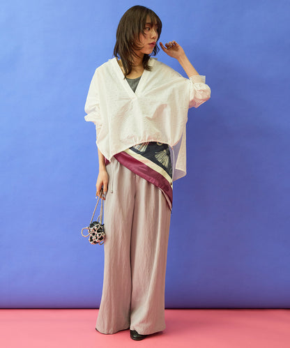 64-5887　【FONT LAB】ラメリブ2WAYタンクトップ