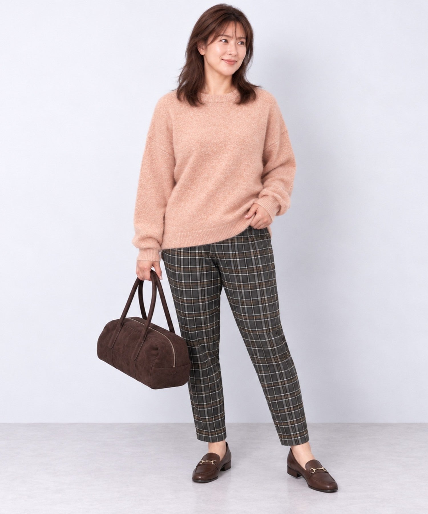 【sabstreet bis】【web限定】 クルーネック杢ニット【先行予約】