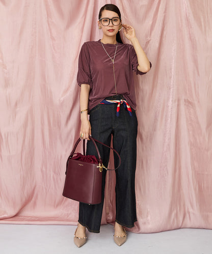 12-5900【FONT LAB】フリンジワイドデニム’25