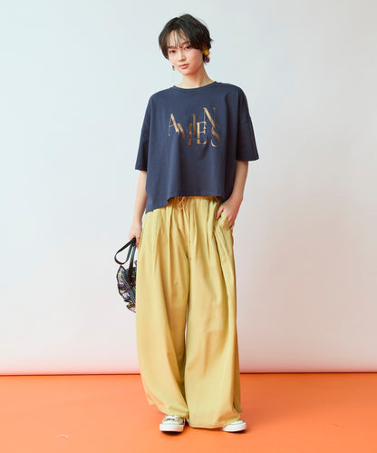 【FONT LAB】ワイドシルエットメタリックロゴＴシャツ