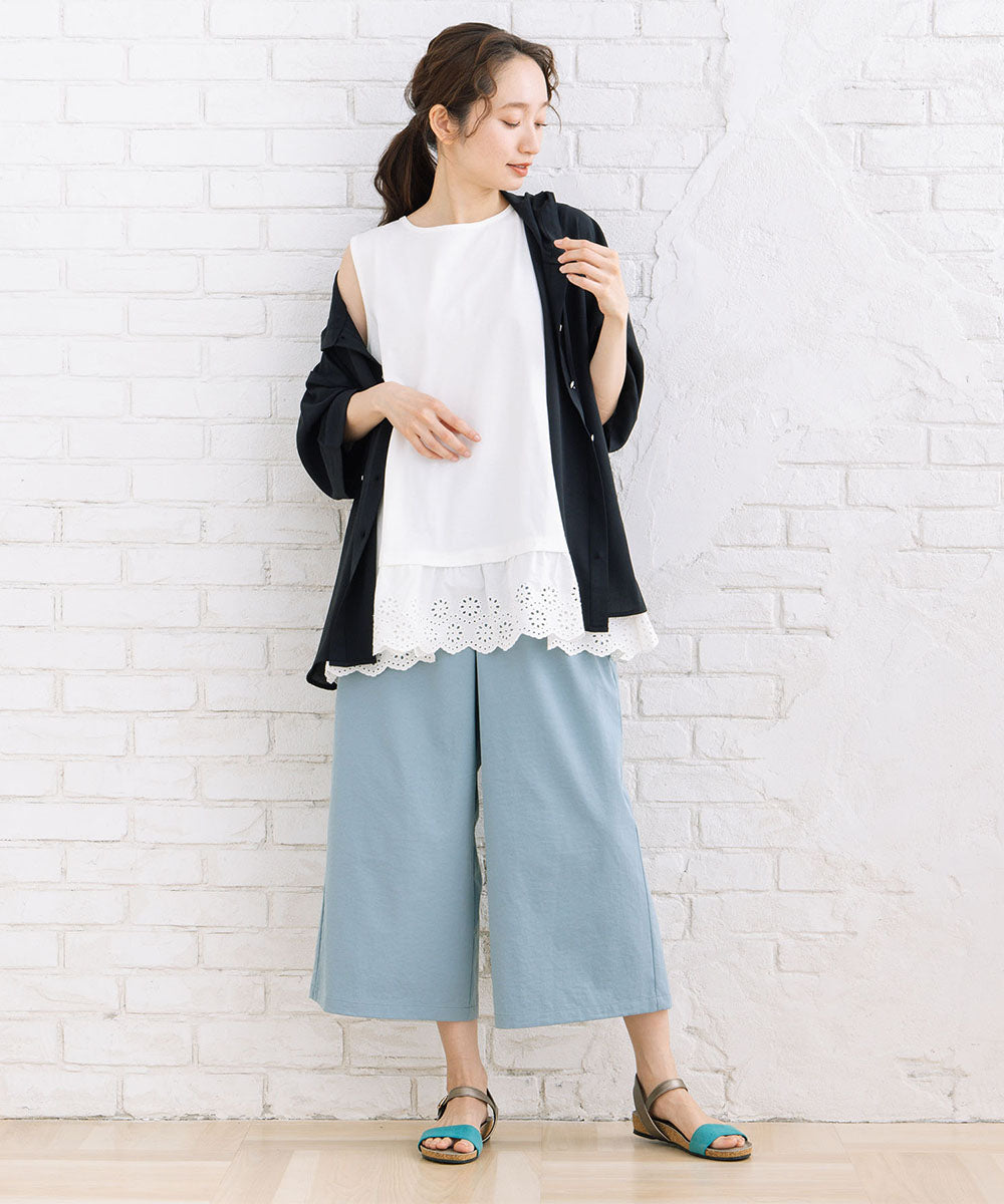 【sabstreet bis】【web限定】 裾刺繍レースタンクトップ【先行予約】