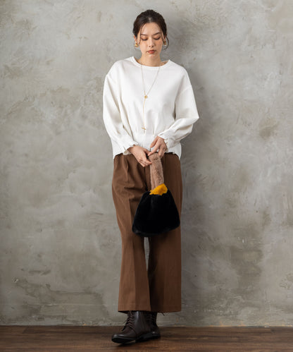 83-6387【FONT LAB】バイカラーファーBAG