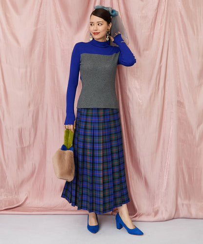 58-5669【FONT LAB】バイカラーボトルネック×ケープアンサンブル