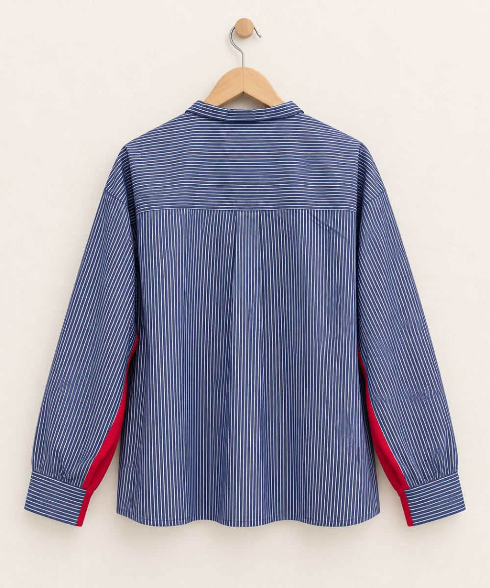 50-1349BLANC basque [Rogique]布帛ドッキングニットカーディガン【先行予約】