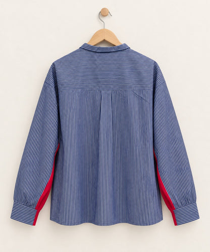 50-1349BLANC basque [Rogique]布帛ドッキングニットカーディガン【先行予約】