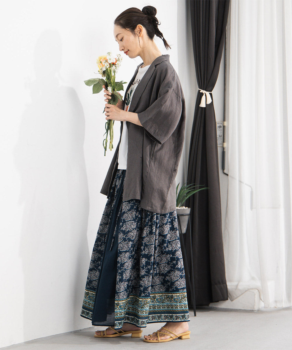 20-5464　[Rogique]リネンハーフスリーブジャケット【先行予約】