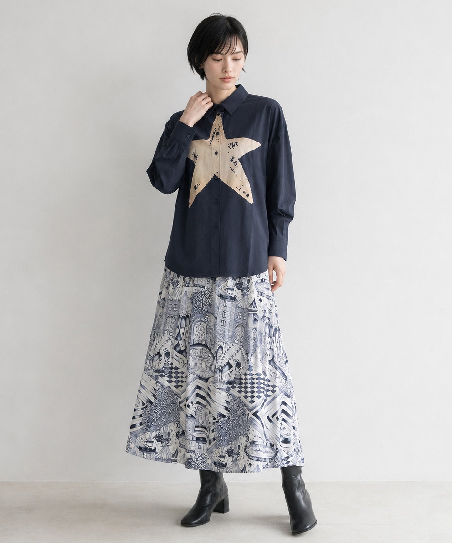 【NUMPH】ビッグスタープリントシャツ