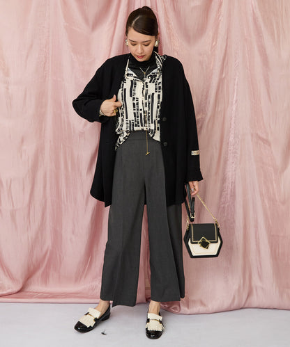 12-1892【JETSET SOLO PLUS】2WAYピーチツイルワイドパンツ