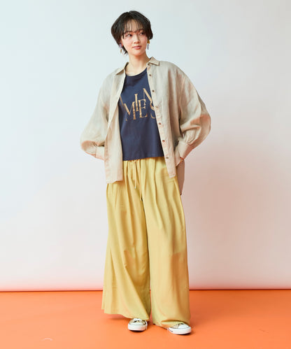 【FONT LAB】ワイドシルエットメタリックロゴＴシャツ