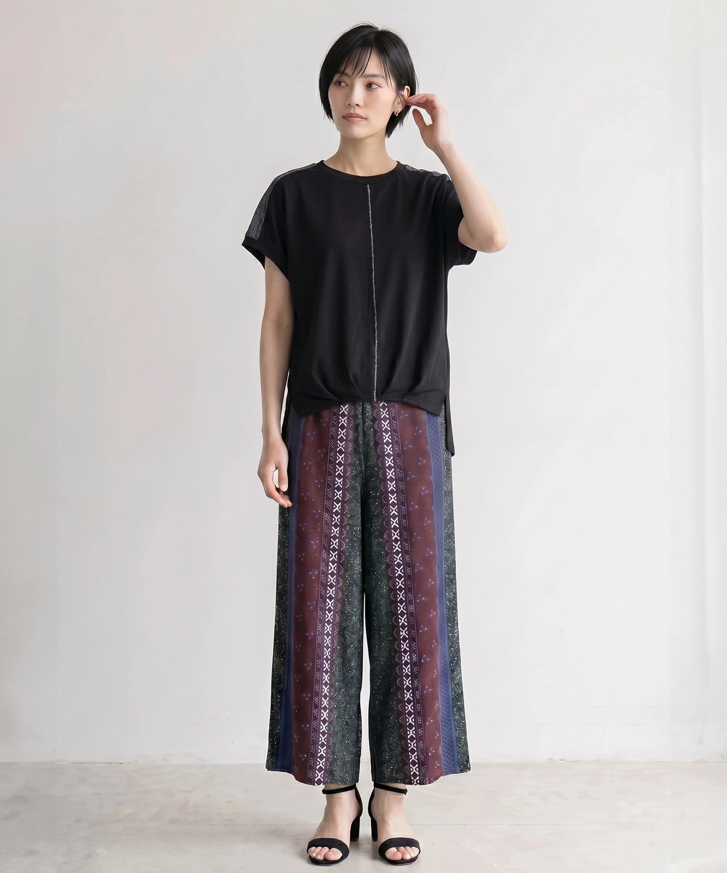 【FONT LAB】ラメショルダー2WAY Tシャツ