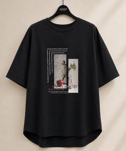【FONT LAB】ドライタッチコットンアップルフォトTシャツ
