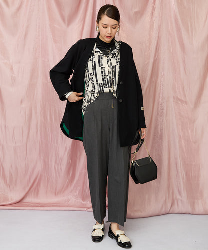 01-5911【SKFK】モノトーンジオメトリックシャツ