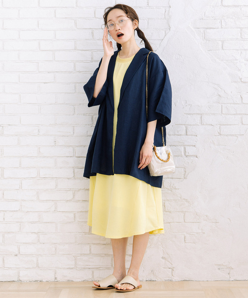 20-5464　[Rogique]リネンハーフスリーブジャケット【先行予約】